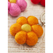 Namaste Felt Flower Keyrings