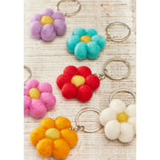 Namaste Felt Flower Keyrings