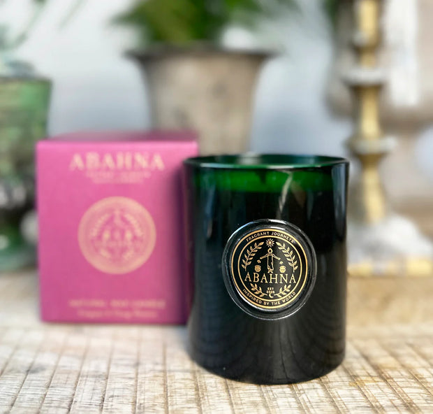 Abahna Natural Wax Scented Candle - Frangipani & Orange Blossom