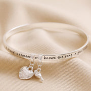 'Friend' Meaningful Word Silver Bangle