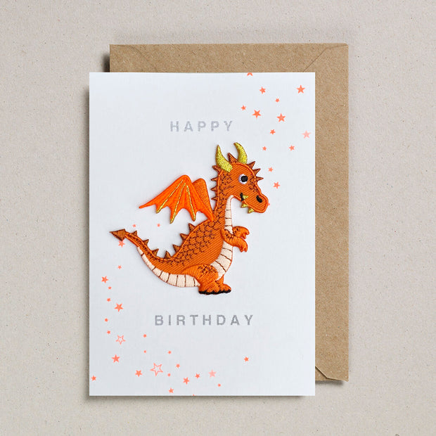 Petra Boase Happy Birthday Dragon Patch Card