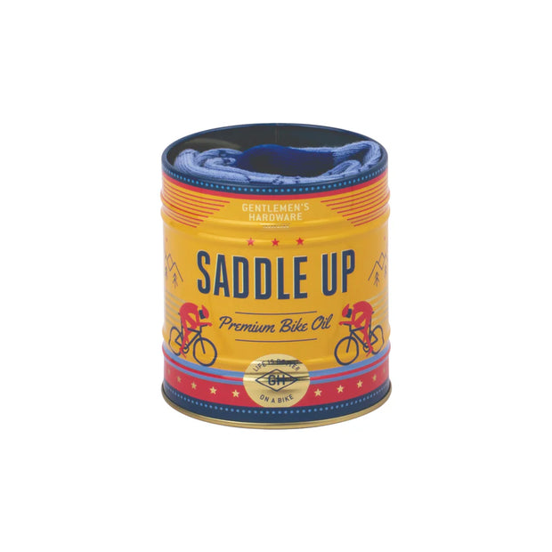 Gentlemen's Hardware Socks In A Can - Bike Saddle Up