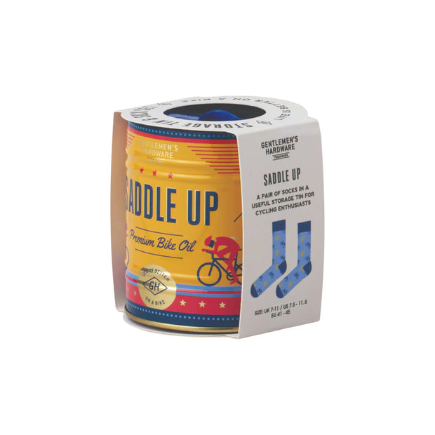 Gentlemen's Hardware Socks In A Can - Bike Saddle Up