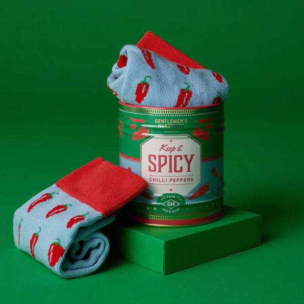 Gentlemen's Hardware Socks In A Can - Chilli Pepper Keep It Spicy