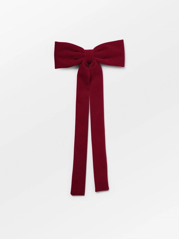 Becksondergaard Velvet Bow Hair Clip - Savvy Red