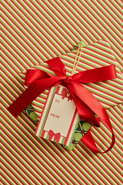 Heather Evelyn Set of 8 Gift Tags - Holly & Ribbon Border