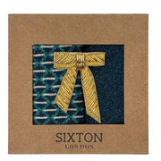 Sixton Blue Leipzig & Denim Tokyo Sock Box Duo with Gold Bow Pin