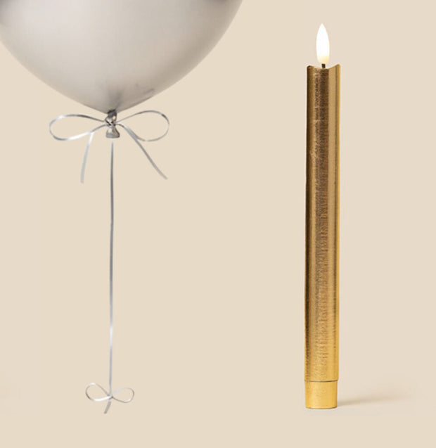 Tinkalink Fabric Wrapped LED Candles x 2 - Metallics