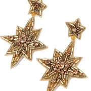 My Doris Beaded Earrings - Large Double Starsn