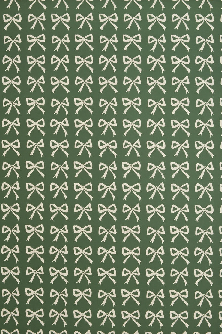 Heather Evelyn Gift Wrap - Green Bows