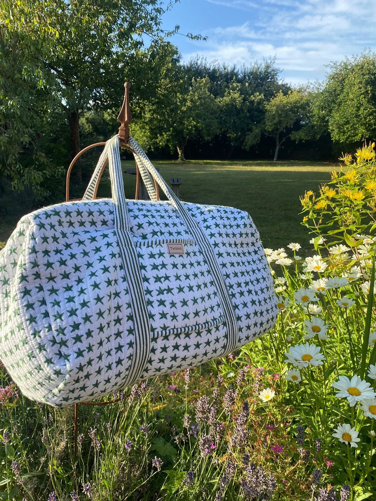 Twizzell Indian Block Print Weekend Bag - Stars