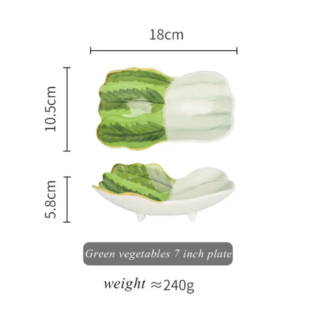 Vegetable Shape Snacks & Sauce Dishes