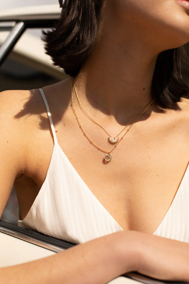 Gold Sunburst Necklace