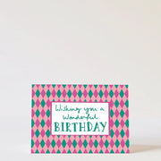 Heather Evelyn Card - Wonderful Birthday Harlequin