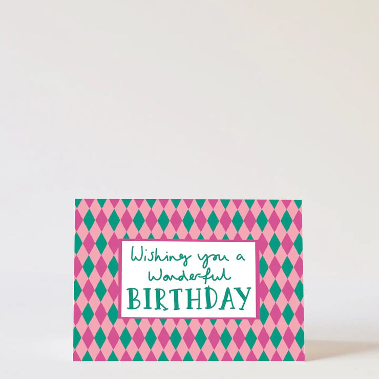 Heather Evelyn Card - Wonderful Birthday Harlequin