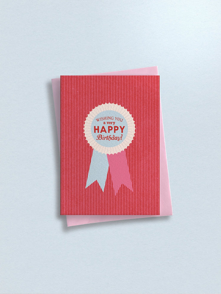 Flora Fricker Happy Birthday Rosette Card