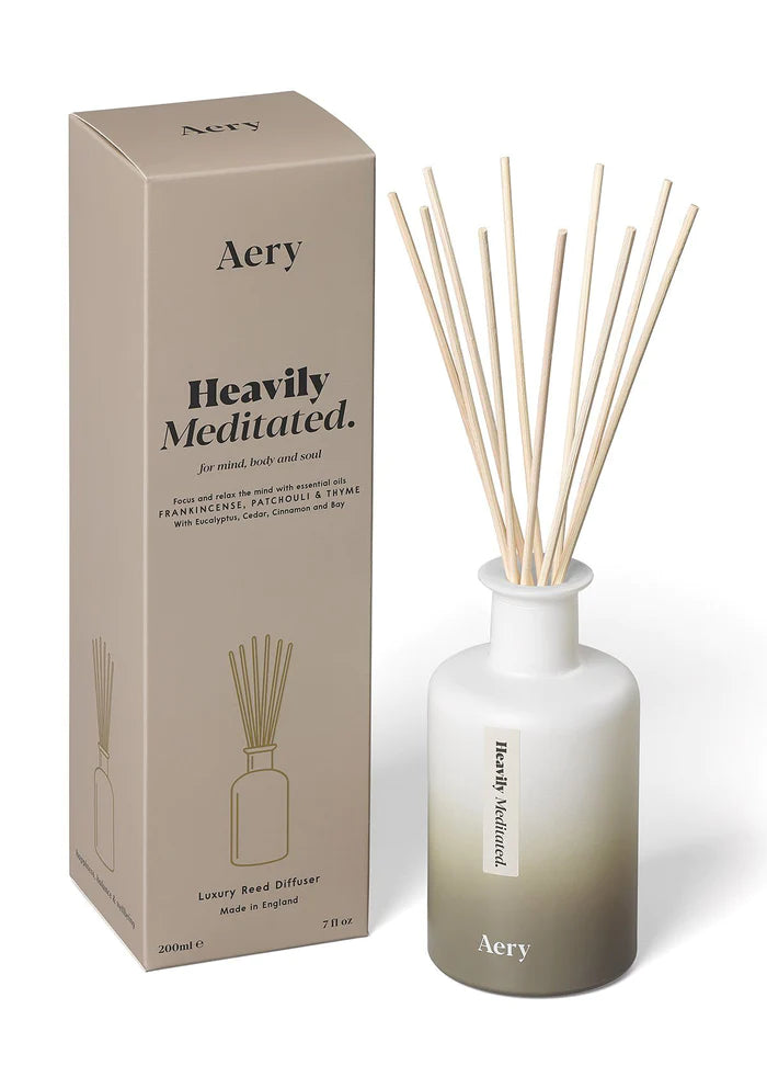 Aery Heavily Meditated Reed Diffuser - Frankincense, Patchouli & Thyme