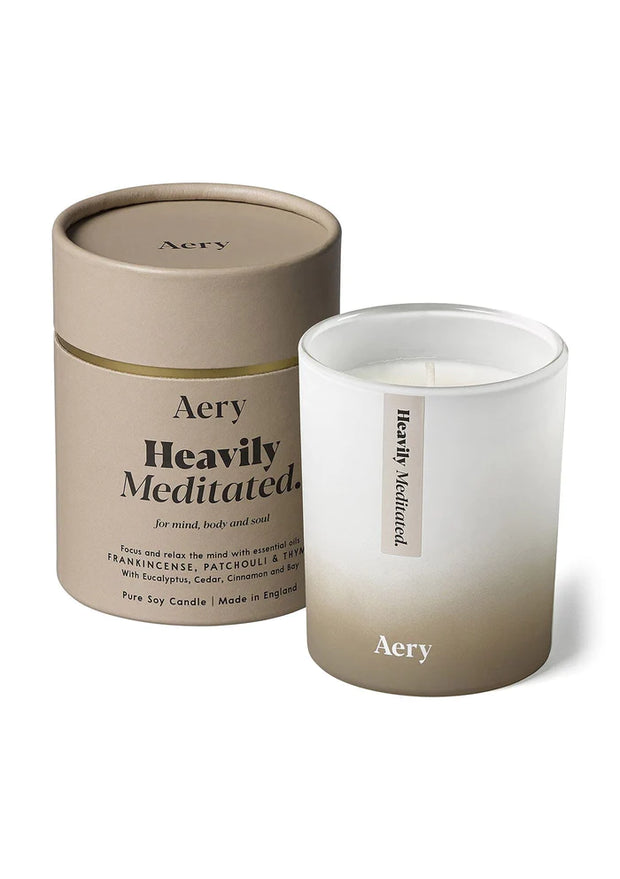 Aery Heavily Meditated Scented Soy Candle - Frankincense Patchouli & Thyme