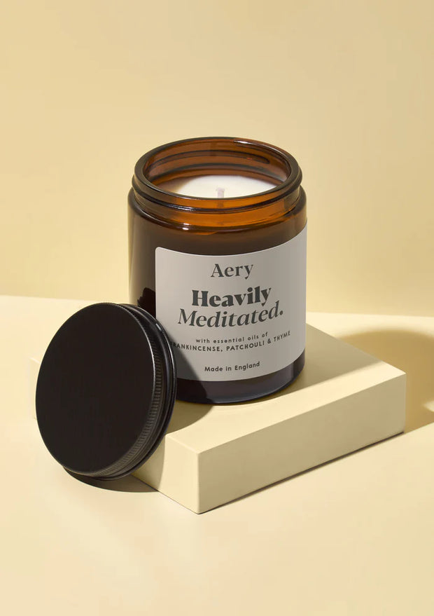Aery Heavily Meditated Jar Candle - Frankincense, Patchouli & Thyme