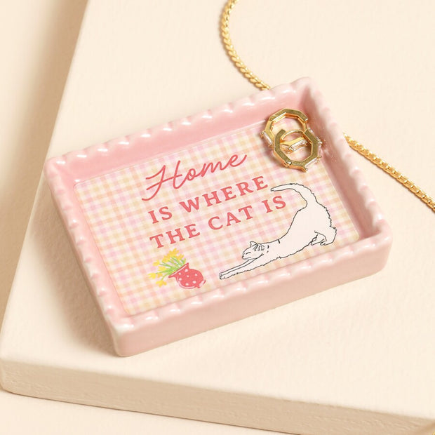 Mini Trinket Dish - Home Is Where The Cat Is