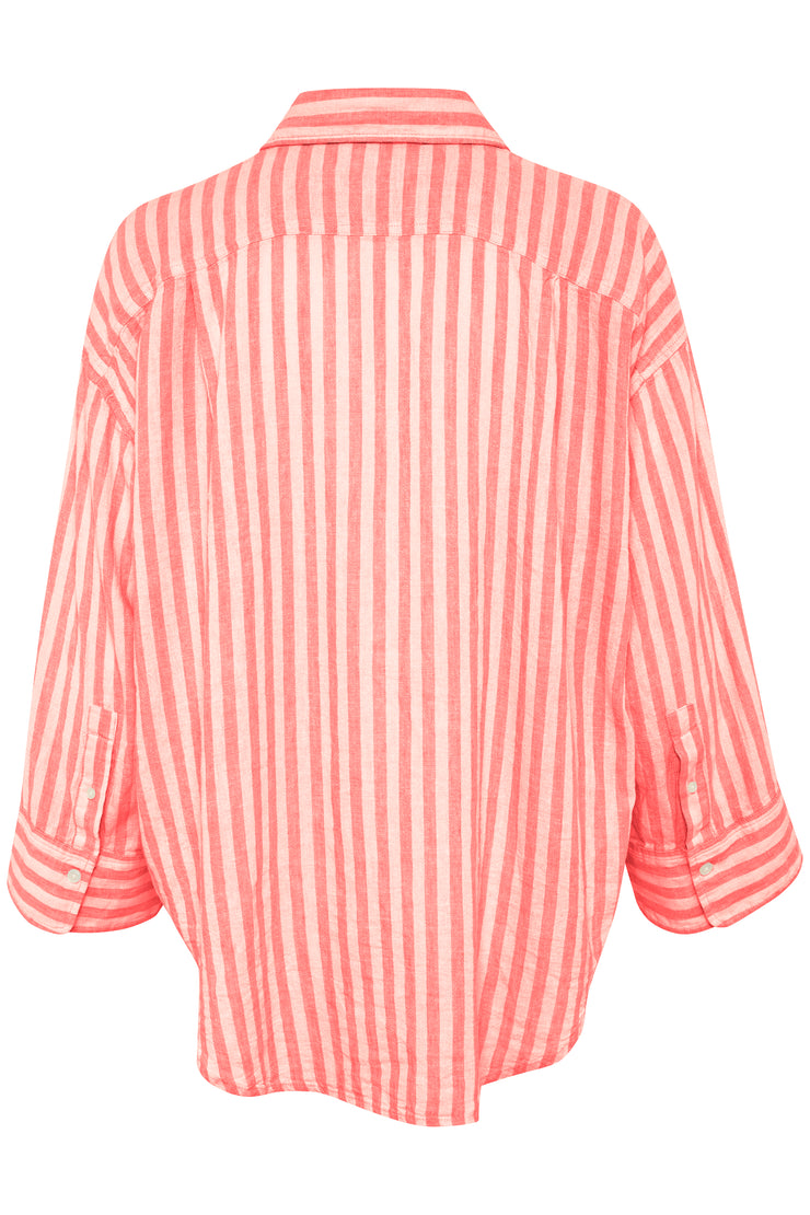 Soaked in Luxury Belira Shirt - Hot Coral