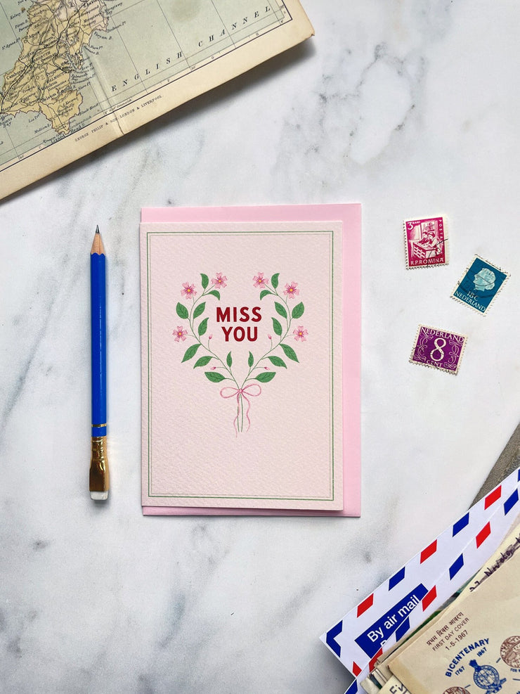 Flora Fricker Miss You Card