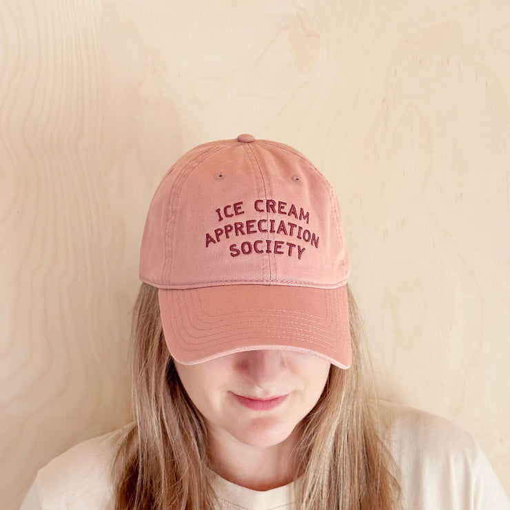 Baseball Cap - Ice Cream Appreciation Society - Dusty Rose