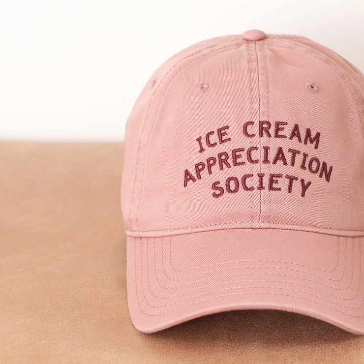 Baseball Cap - Ice Cream Appreciation Society - Dusty Rose