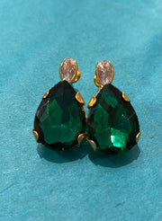 My Doris Gem Cut Single Drop Earrings