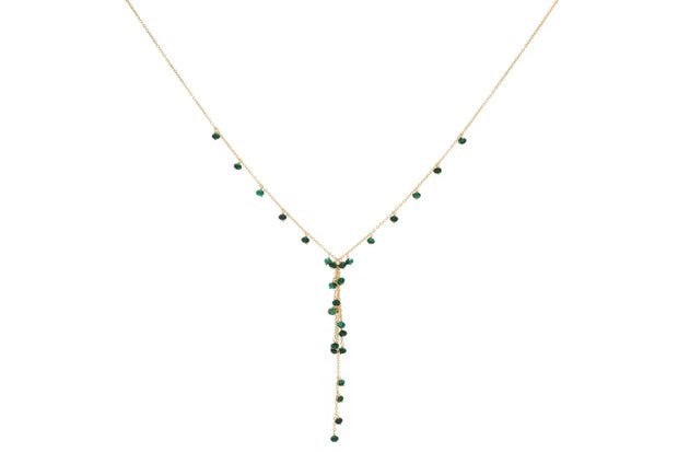 Boho Betty Necklace - Ivy Malachite Lariat Necklace