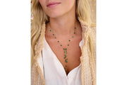 Boho Betty Necklace - Ivy Malachite Lariat Necklace