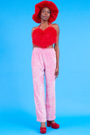 Bamboo Sequins Trousers - Pink