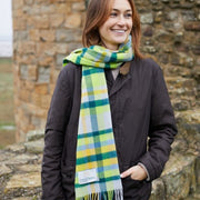 Tweedmill Bright Check Citrus Lambswool Scarf