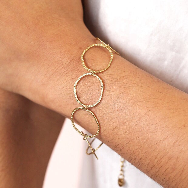 Hoop Wrap Bracelet in Gold