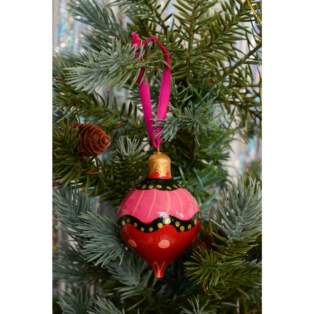 My Doris Painted Teardrop Bauble Decorations