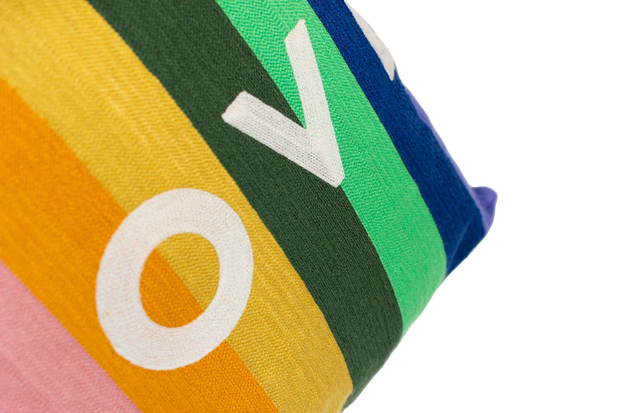 Square Needlepoint Cushion - Love
