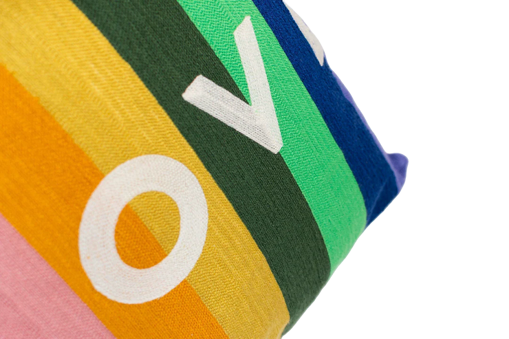 Square Needlepoint Cushion - Love