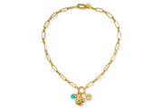 Boho Betty Necklace - Luma Turquoise Howlite Charm Necklace