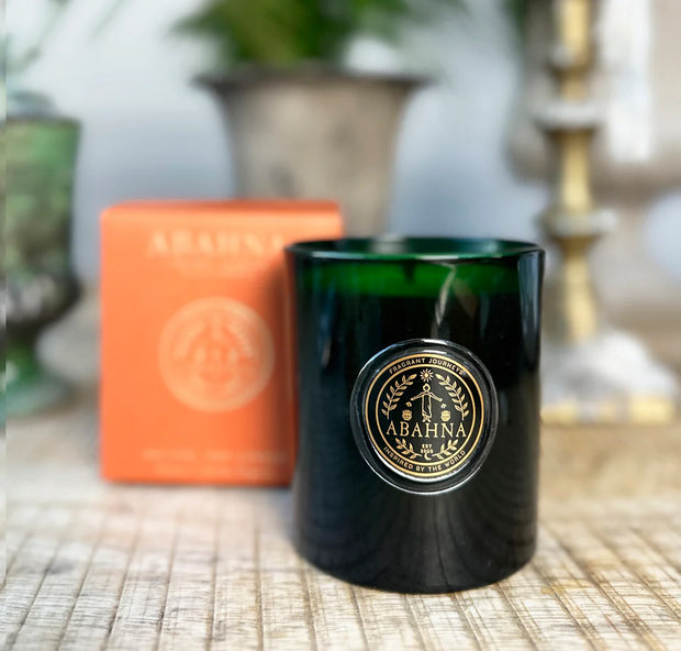 Abahna Natural Wax Scented Candle - Mandarin & Sicilian Bergamot