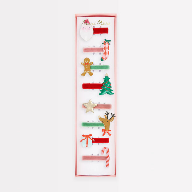 Meri Meri Hair Clips - Jolly Christmas Set of 8