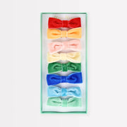 Meri Meri Hair Clips - Rainbow Velvet Bows