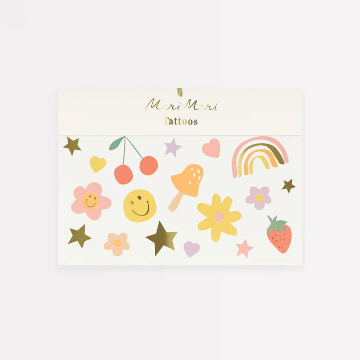 Meri Meri Temporary Tattoos - Happy Icons
