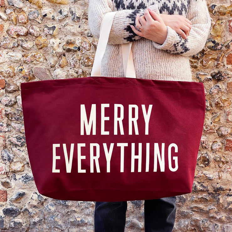 Merry Everything Burgundy REALLY Big Bag