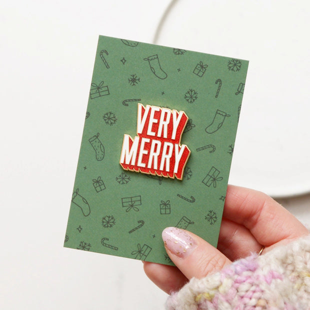 Enamel Pin - Very Merry