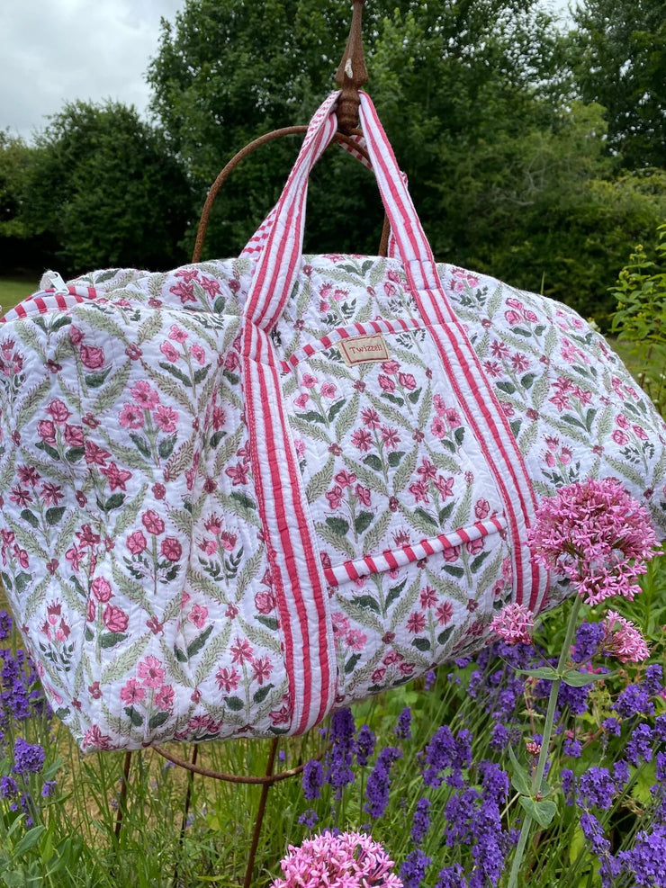 Twizzell Indian Block Print Weekend Bag - Mini Floral