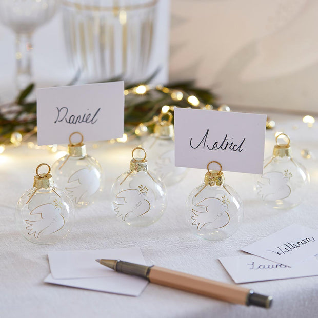 Place Card Holders Pack of 6 - Dove