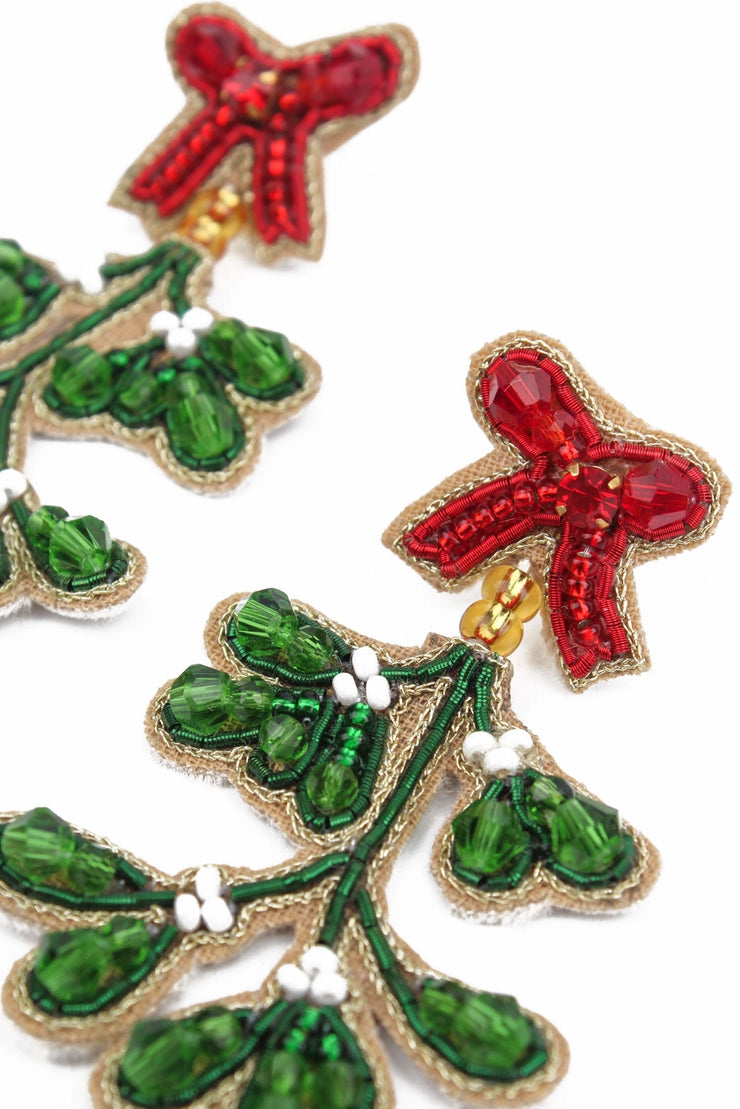 My Doris Beaded Earrings - Mistletoe