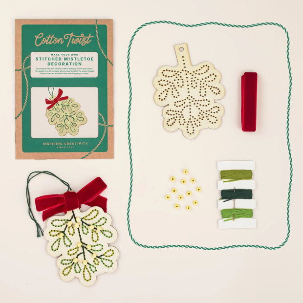 Cotton Twist Make Your Own Stitched Mistletoe Decoration