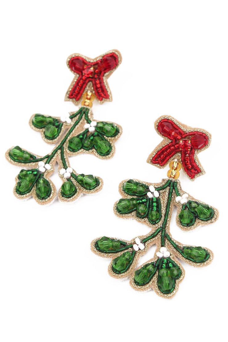 My Doris Beaded Earrings - Mistletoe
