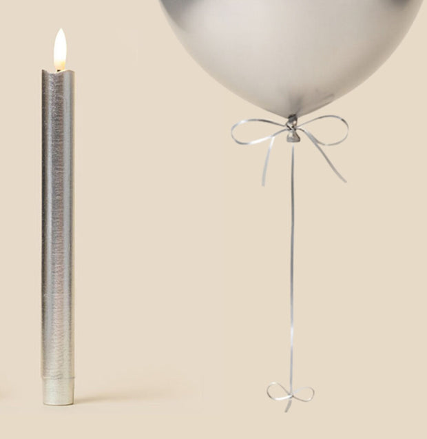 Tinkalink Fabric Wrapped LED Candles x 2 - Metallics